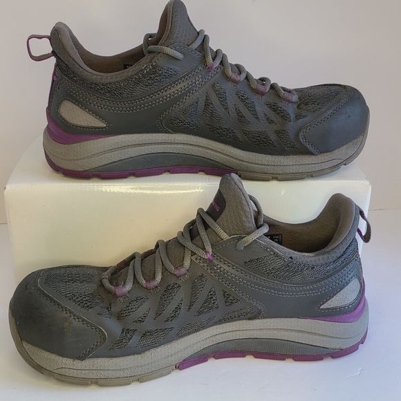 RED WING Women's (9B) Gray & Purple Cooltech Safety Toe Athletic Work Shoes 2343 - Picture 3 of 13